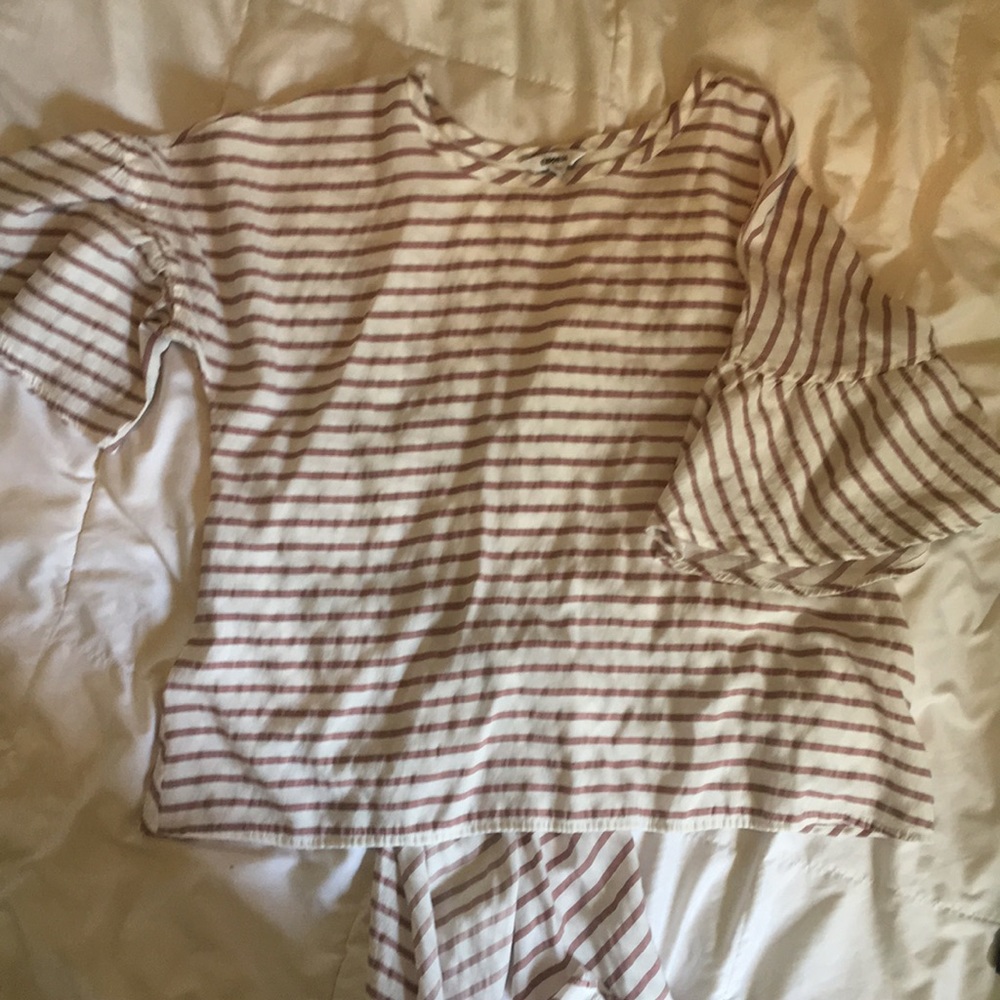 Express shift shirt with tie back